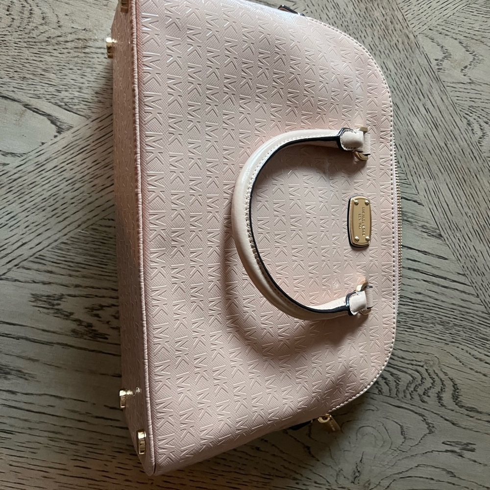 Michael Kors Blush Handbag with Gold Accents